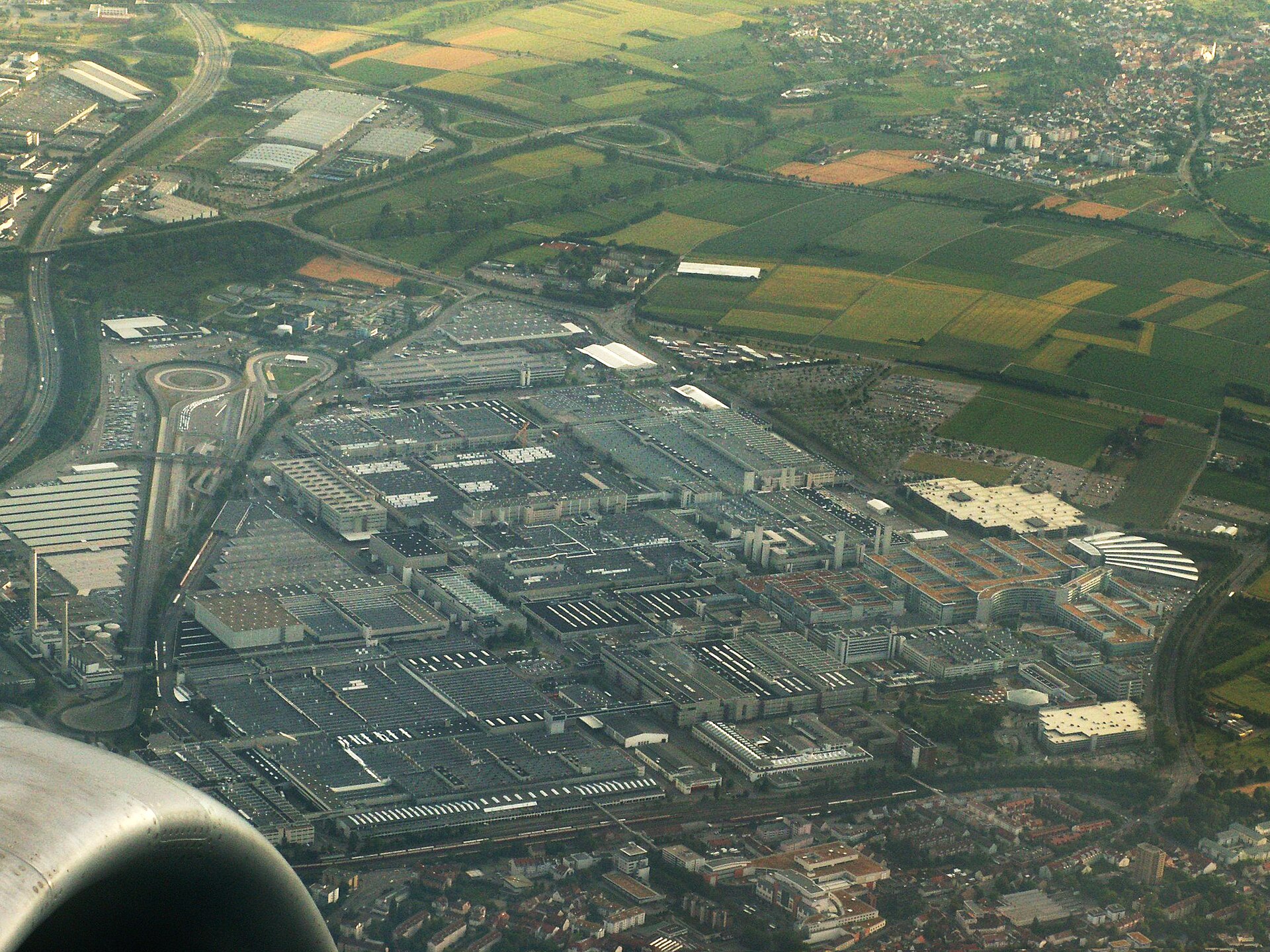 Aerial view of the Mercedes-Benz Sindelfingen vehicle plant and development site