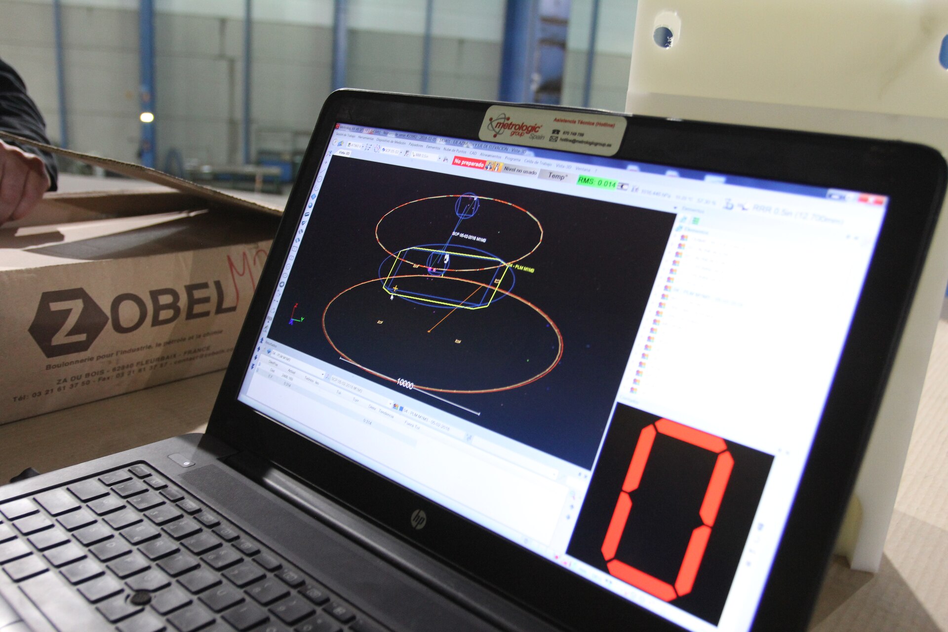 Laptop showing live laser tracker metrology data during a Rubin Observatory telescope mount site visit. Rubin Observatory/NSF/AURA, CC BY 4.0.